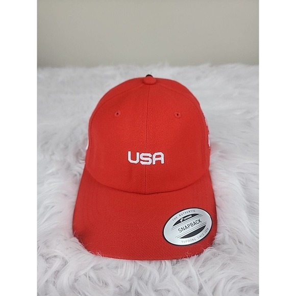 Hurley Team USA Olympics Adjustable Strapback Cap Hat Red One Size New With Tags - Picture 1 of 6